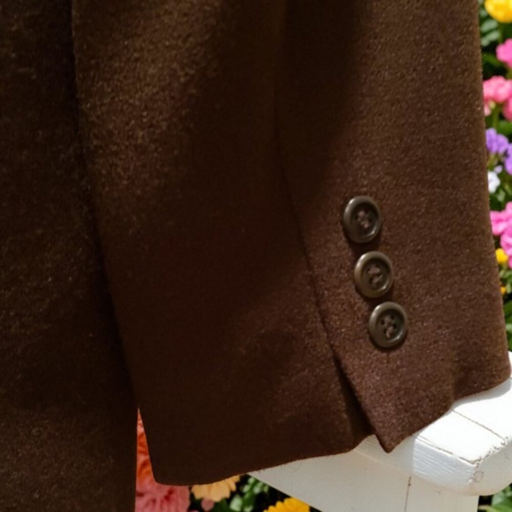 Jones New York Vintage Chocolate Brown Button Dow… - image 8